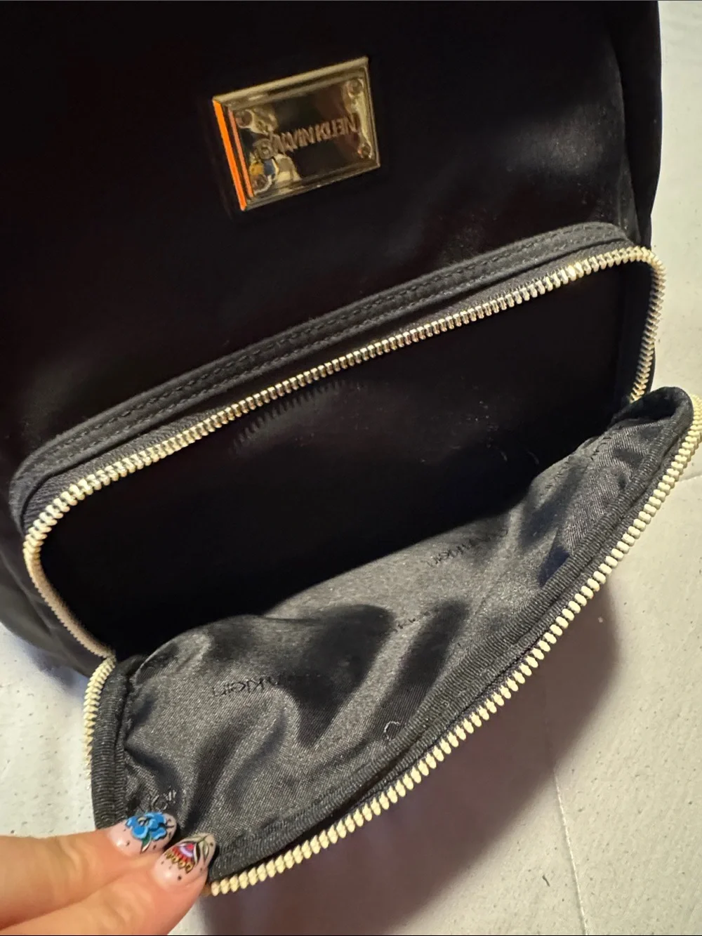 Black Designer Nylon Mini Backpack - Calvin Klein